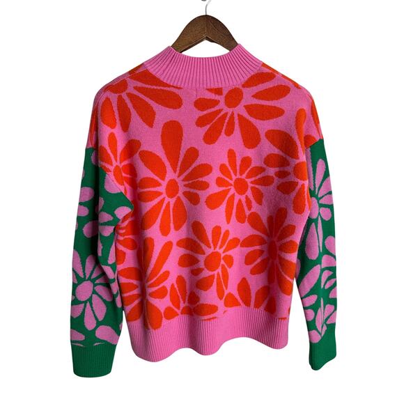 Gorman Rambling Jumper Floral Intarsia Sweater Merino Wool Womans US6 - Picture 2 of 13